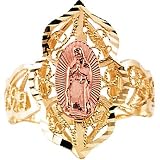 14K Yellow and Rose Gold Our Lady of Guadalupe Ring