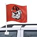 Georgia Bulldogs Red Car Flag W/Bulldog Head