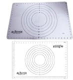De Buyer-4937.60-Tapis Silicon� translucide avec marquages Cercles concentriques 60X40