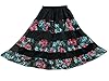 Boho Chic Skirt Black Floral Printed Indi Fashionista Gypsy Bohemian Skirts