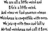 Dr. Seuss - We are all a little weird and Life's a - wall art quote nursery baby saying