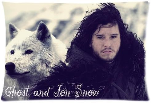 Velishyshy Custom Ghost And Jon Snow Home Decorative Pillowcase Pillow Case Cover 20*30 Two Sides Print