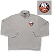New York Islanders NHL "Glacier" Fleece Pullover Sweatshirt (Grey Heather)