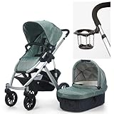 UPPAbaby Vista Stroller With a Cup Holder Carlin Green