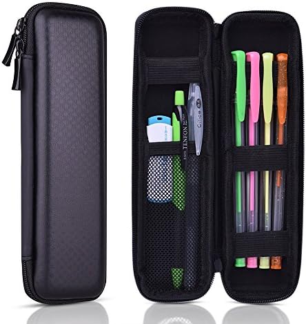 Gypsophila Black Hard Pencil Case EVA Hard Shell Pen Case Holder for Executive Fountain Pen and Stylus Touch Pen