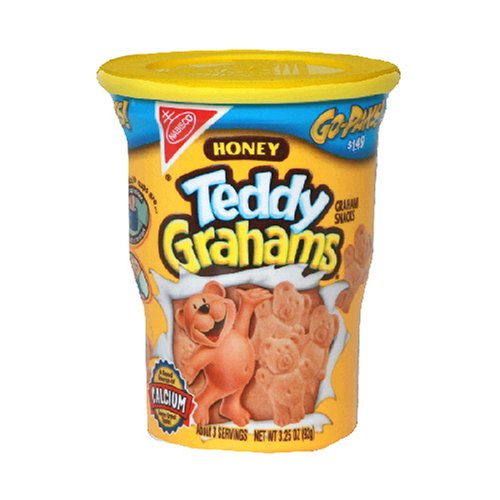 Teddy Graham Honey Graham Snacks, 3.25-Ounce Go-paks! (Pack of 16) by Honey