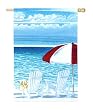 Sea for Two Silk Reflections Regular Size Flag
