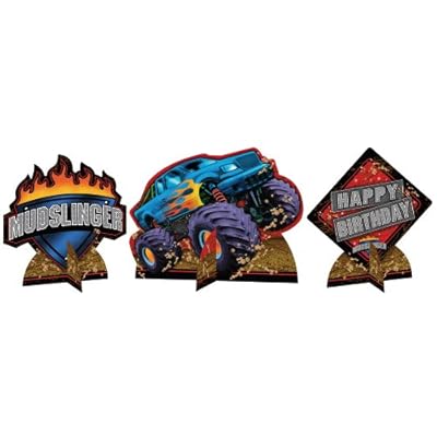 Creative Converting Mudslinger 3-Piece Diecut Centerpiece Party Decoration