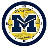 Michigan Wolverines Suntime 12 Dimension Glass Crystal Wall Clock - NCAA College Athletics