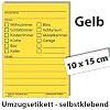 20x Umzugetiketten, Gelb, Beschriftung mit Etiketten vom Umzugskarton f�r den �berblick beim Umzug, 20 St�ck