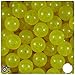 BeadTin Lure Yellow Transparent 14mm Round Craft Beads (36pcs)