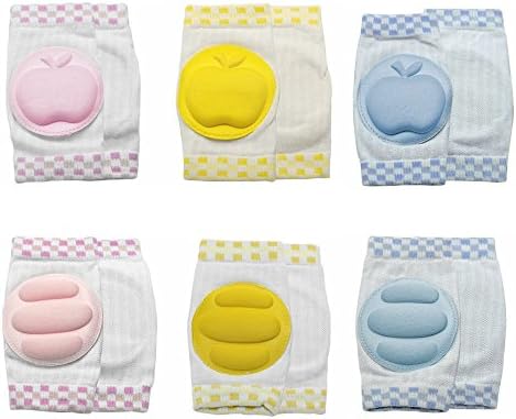 Pack of 6 pairs Multi-Color New Kid Baby Mesh Crawling Knee Pads Toddler Elbow Pads 80567-L6