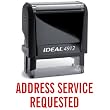 ADDRESS SERVICE REQUESTED Red Self-Inking Rubber Stamp