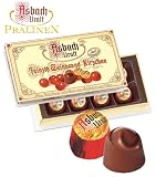 Asbach Uralt Brandy Filled Chocolate Cordial Cherries in Small Gift Box - 100g/3.5oz