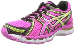ASICS Women's GEL-Kayano 19 Running Shoe,Neon Pink/Sunshine/Black,10 B US
