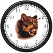 Cougar Cat Wall Clock by WatchBuddy Timepieces (Slate Blue Frame)