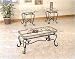 3pcs "XO" Design Wrought Iron Coffee & 2 End Table Set