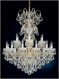 Schonbek 3660-23SH Etruscan Gold / Silver Shade New Orleans Crystal Eighteen Light Up Lighting Two Tier Chandelier from the New Orleans Collection