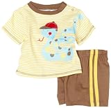 Babyworks Baby-boys Infant Snake Applique Short Set, Brown, 24 Months