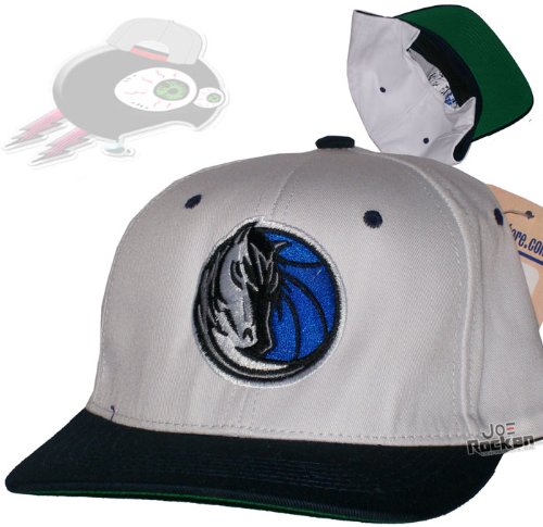 Dallas Mavericks White/Black Two Tone Snapback Hat Cap