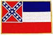 Mississippi State Flag Embroidered Patch Iron-On MS Emblem