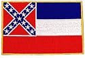 Mississippi State Flag Embroidered Patch Iron-On MS Emblem