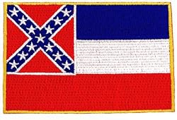 Mississippi State Flag Embroidered Patch Iron-On MS Emblem