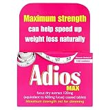 Adios Max Maximum Strength Weight Loss Tablets - 100 Tablets