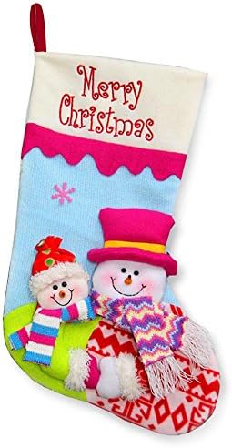 Angeloccur 18" Santa's Gift Christmas Stockings Large Hanged the Furnace Wall Bedside Sock for Christmas Decorative Candy Toys Savings Bags