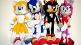 Sega Sonic The Hedgehog X Sonic Shadow Amy and Tails 4 Plush Doll Stuffed Toy 12 inches - Great gift for kids. Very Cute