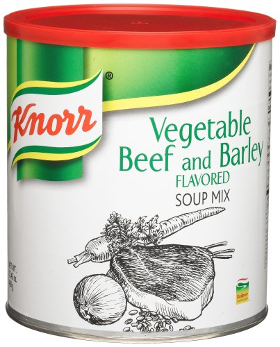 Knorr Vegetable Beef Barley Soup Works Mix, 15.45-Ounce Canisters (Pack of 2) by Knorr
