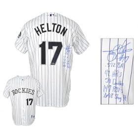 Buy Todd Helton Colorado Rockies Autographed White Home Jersey with Inscription now!