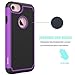 iPhone 8 Case, OEAGO iPhone 7 Silicone Case [Drop Protection] [Shock Proof] Hybrid Dual Layer Rubber Plastic Impact Defender Rugged Slim Hard Case Cover Shell for Apple iPhone 8 / iPhone 7 - Purple