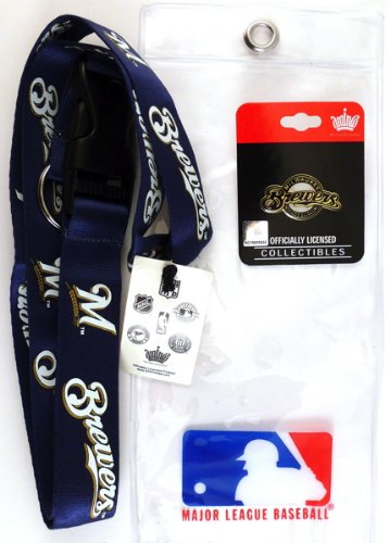 Milwaukee Brewers Lanyard with Ticket Holder and Logo Pin