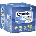 Kleenex Cottonelle Fresh Flushable Moist Wipes - Total: 224 ct.