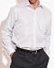 Savile Row Mens Blue White Grid Check Regular Fit Dress Shirt Convertible Cuff Extra Long