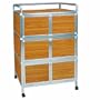 Aluminum Utility Cart - Oak ( 25.5x17.7x44.4")