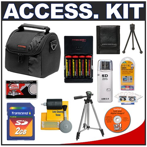 Deluxe Accessory Kit with Deluxe Padded Carrying Case + 2GB SD Card + Charger with 4 AA Rechargeable Batteries + Tripod + Precision Design Accessory Kit for Fuji Finepix S1000fd, S1500, S2000HD, S5700, S5800, S6500fd, S800fd, S8100fd S9600 Digital Cameras
