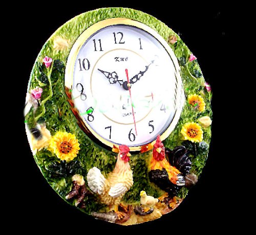 WALL ROOSTER CLOCK HANGING ROOSTER CLOCK