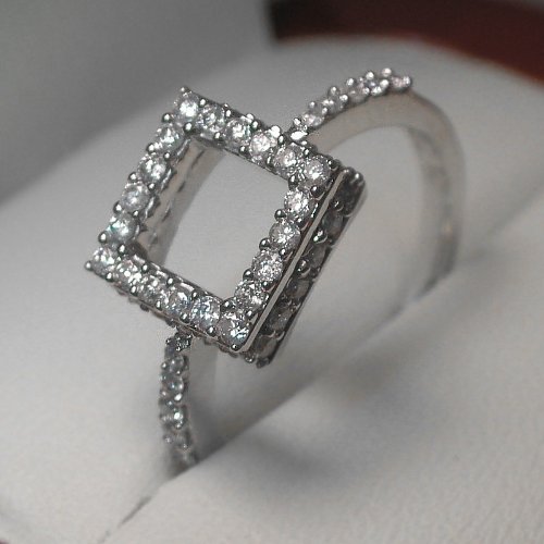 51IR16GCG5L 14k White Gold Engagement Ring Wedding Bridal Band Round White Diamond Ring (1/2 cttw, G, SI2 I1)