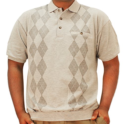 LD Sport Short Sleeve Jacquard Banded Bottom Shirt 6090-351 Grey