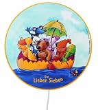 Niermann Standby 40260 Wandleuchte Capt’n Sharky, Eine sehr schöne Wandleucht aus Kunststoff mit den beliebten “die Lieben Sieben”. 1 x E14 bis max. 25 Watt. 230 Volt. Leuchtmittel sind nicht im Lieferumfang enthalten. Made in Germany