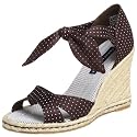 Tommy Hilfiger Women's Sabrina Espadrille,Dark Brown Pin Dots,9.5 M