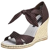  : Tommy Hilfiger Women's Sabrina Espadrille,Dark Brown Pin Dots,9.5 M