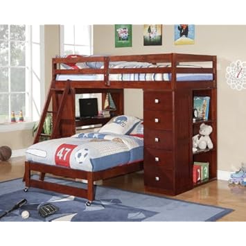 Twin over Twin Modular Loft Bed with Chest and Desk
