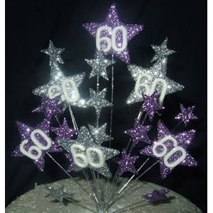 60th Birthday Cake on 60th Birthday Cake On Star Age 60th Birthday Cake Topper Decoration In