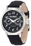 Haurex Italy Womens 6A343DN1 Maestro Day and Date Black Canvas Band Watch