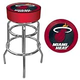 NBA1000-MH - Miami Heat NBA Padded Swivel Bar Stool
