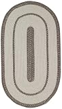 114" x 144" Rectangular Made-to-Order Capel 0206QS11041404300 Smoke Color Hand Braided American "Resort Collection" Concentric Pattern Rug