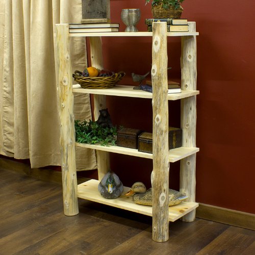 Cedar Lake Open Log Bookshelf Bookcases